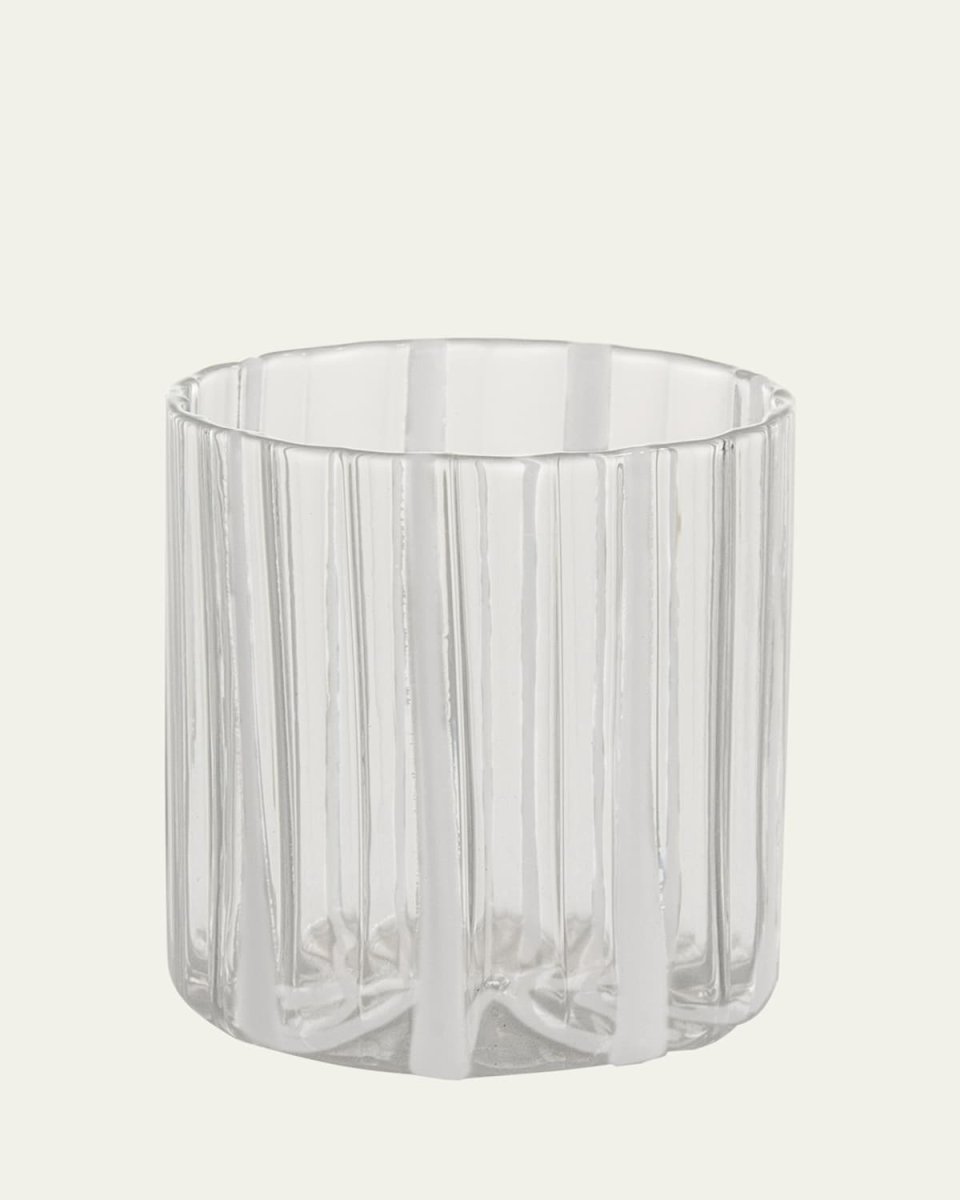 Striped Glass, White